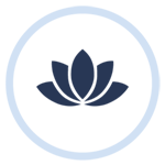 Workplace mediation icon in the shape of a flower.